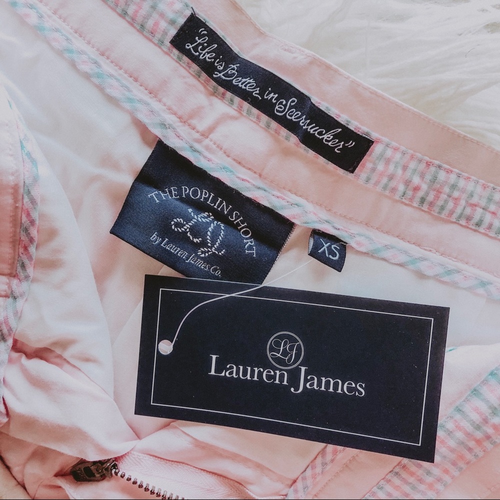 Lauren James : Light Pink Poplin Shorts.